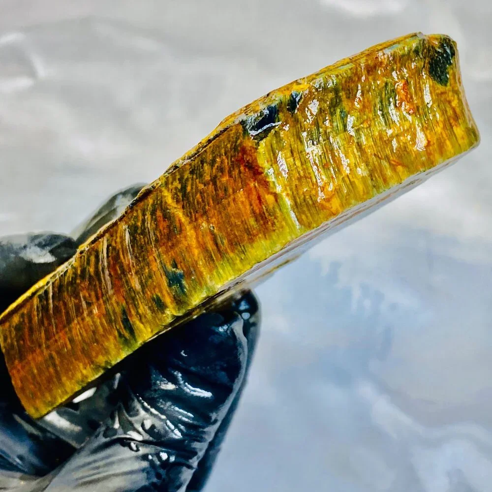 8.5 Oz. Rare Blue Tiger Hawk Eye Raw Rough Stone Crystal Natural Rock Madagascar - Picture 10 of 10